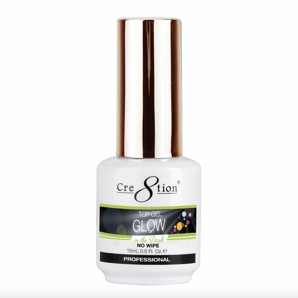 Cre8tion Glow in The Dark Soak Off Top Coat Gel Polish - LED UV Lamp Required - 0.5 fl oz Avelisse