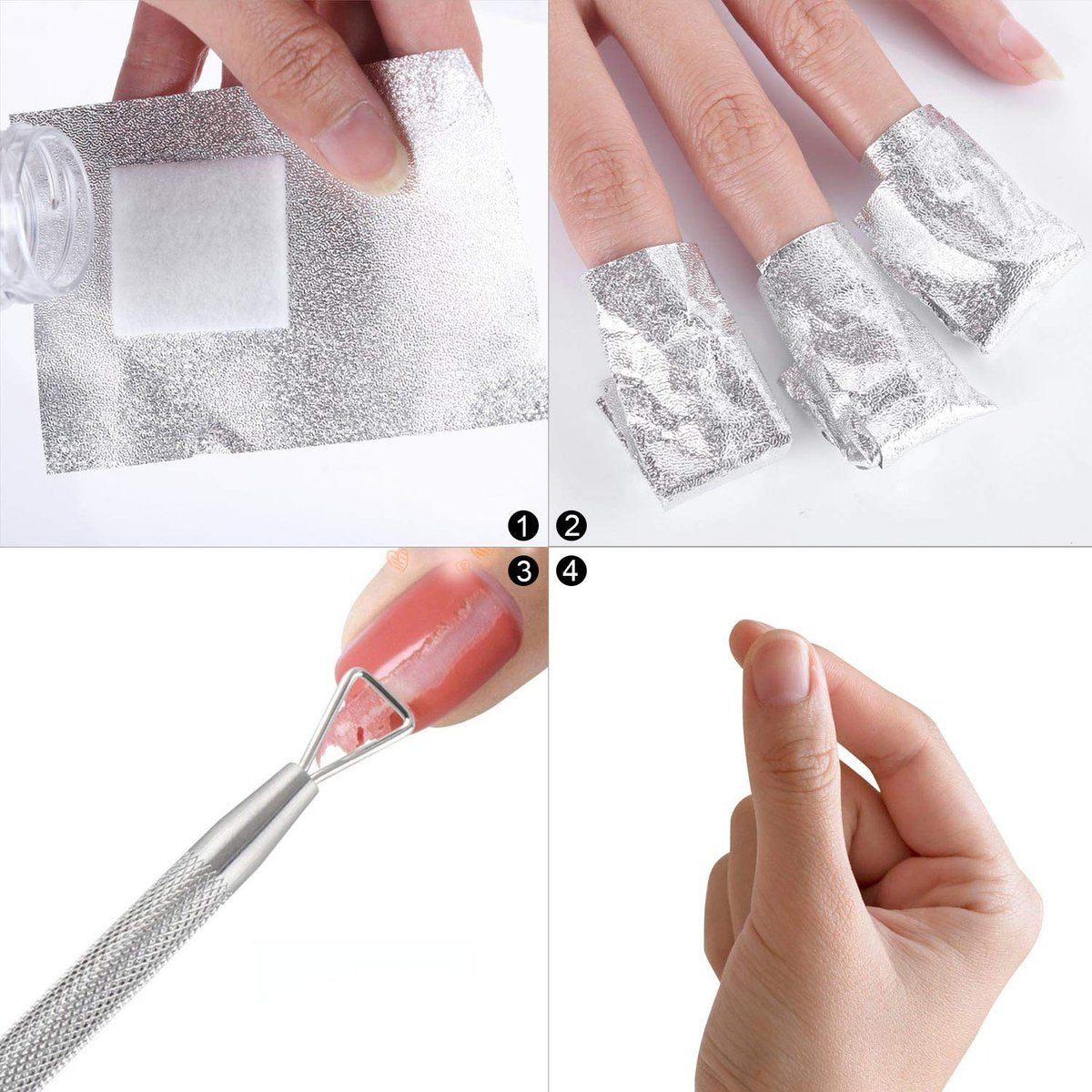 600 PCS Nail Foil Wraps with Cotton Pads for Gel Nail Polish Remover – Soak Off Foils by Beauty Max Avelisse