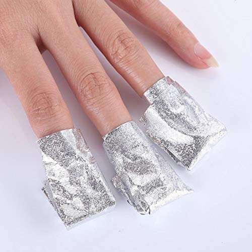 600 PCS Nail Foil Wraps with Cotton Pads for Gel Nail Polish Remover – Soak Off Foils by Beauty Max Avelisse