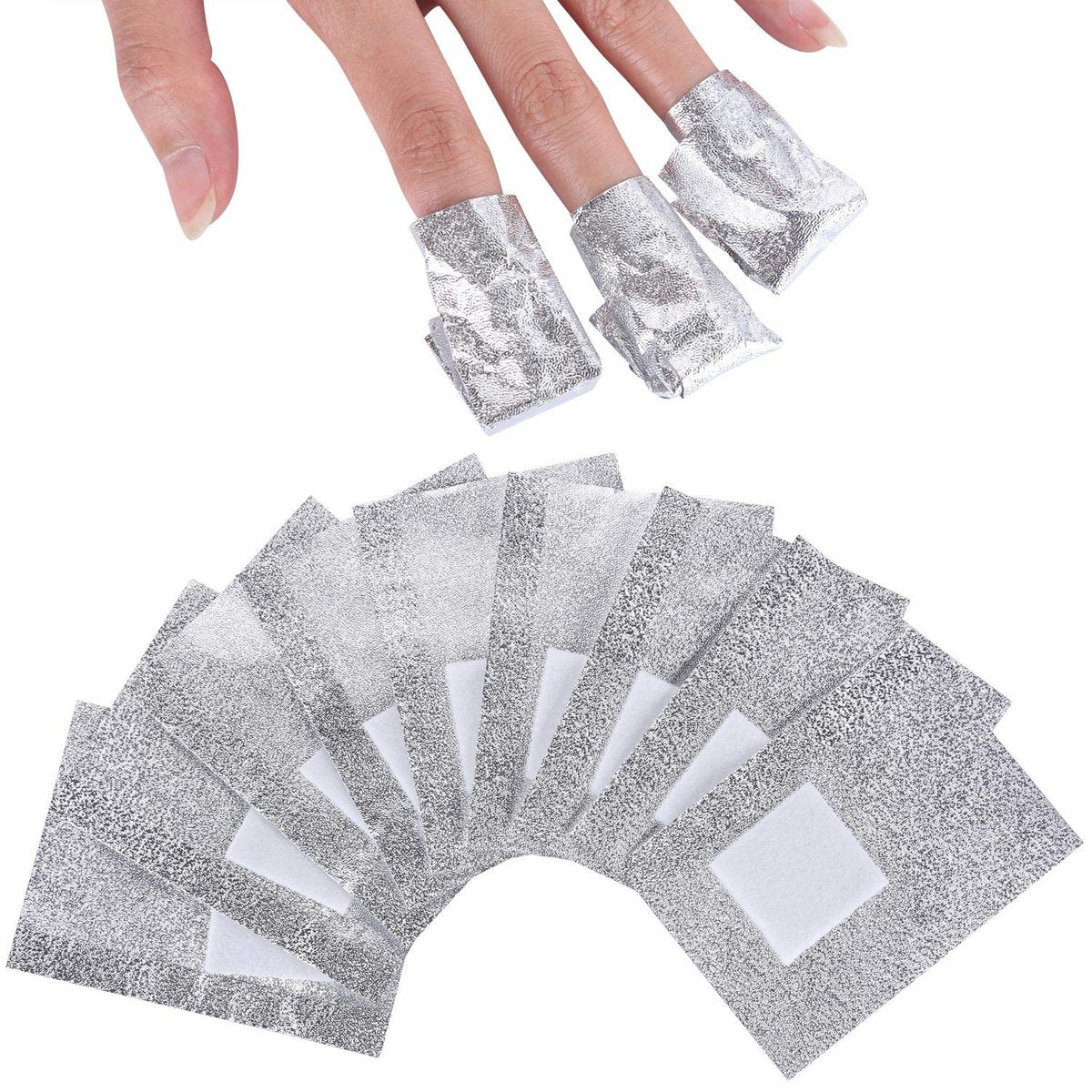 600 PCS Nail Foil Wraps with Cotton Pads for Gel Nail Polish Remover – Soak Off Foils by Beauty Max Avelisse