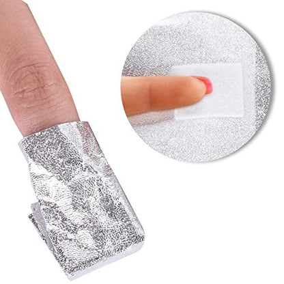 600 PCS Nail Foil Wraps with Cotton Pads for Gel Nail Polish Remover – Soak Off Foils by Beauty Max Avelisse
