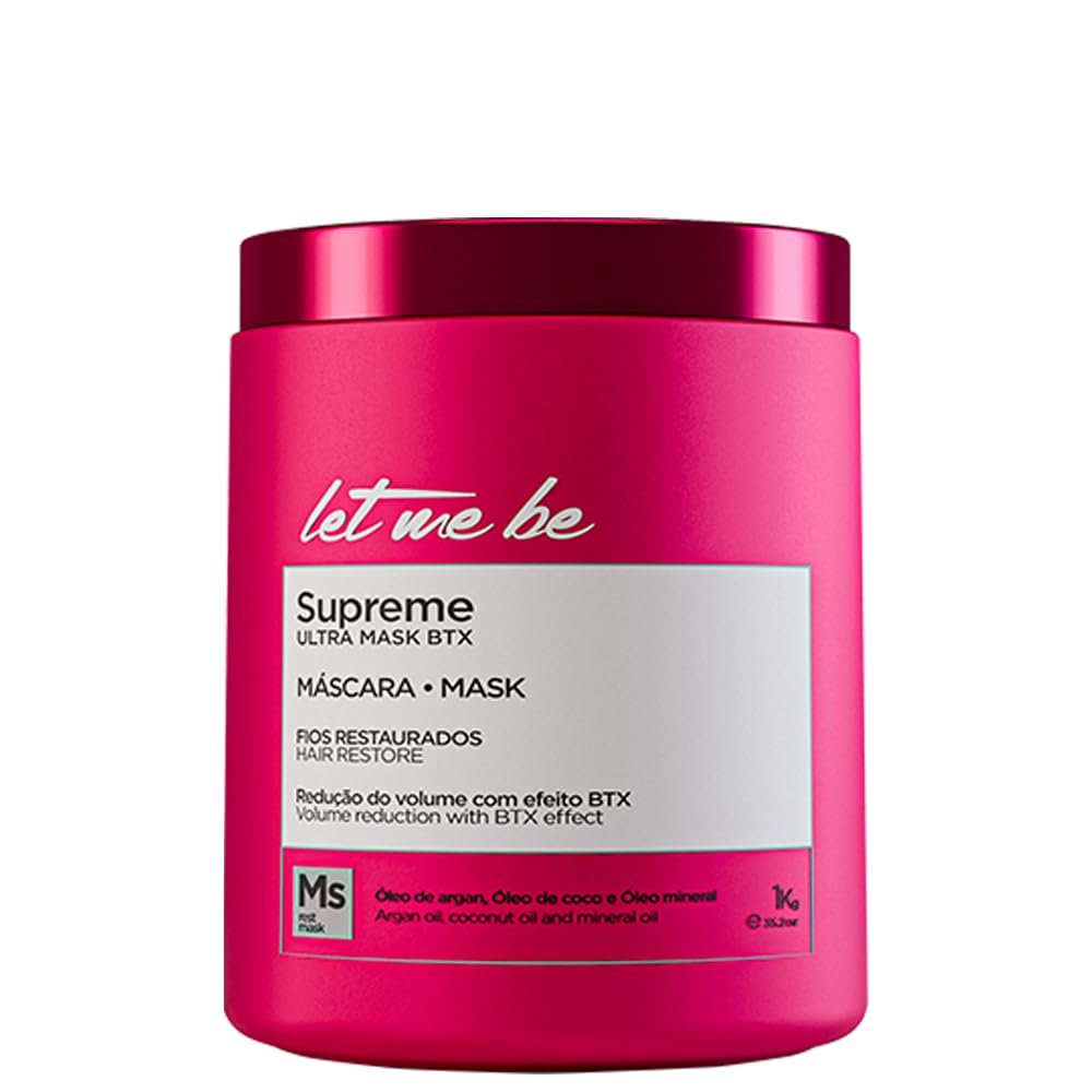 Let Me Be Supreme Ultra Mask BTX – 1000g / 33.8 oz – Deep Hair Repair and Hydration for Damaged or Chemically Treated Hair – Keratin Protein Treatment for Softness, Shine & Frizz Control - görsel 1