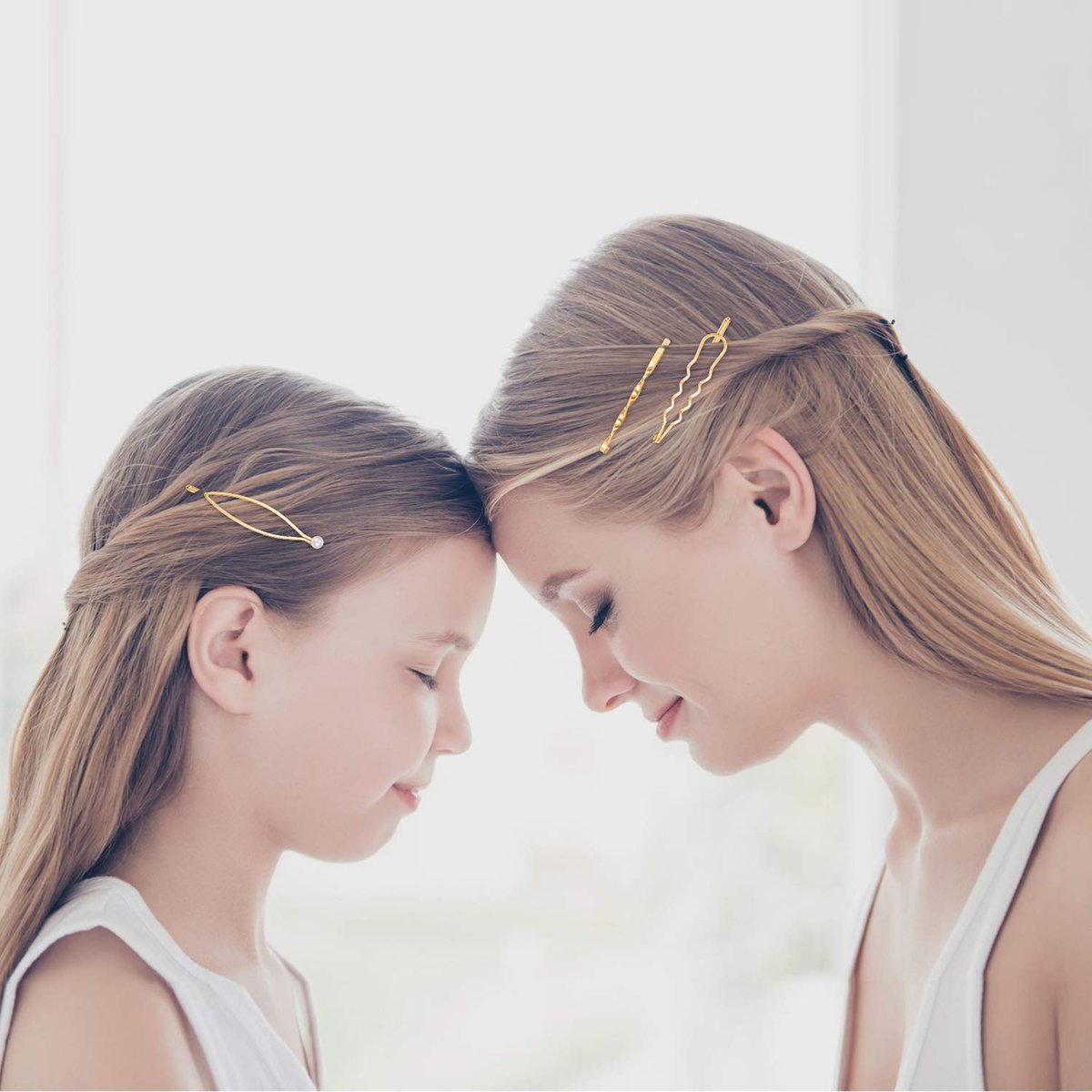 Yaomiao 17 Pieces Gold Hair Pins Set - Geometric Bobby Pins & Barrettes, Metal Decorative Hair Clips for Women, Wedding & Party Styling - görsel 13