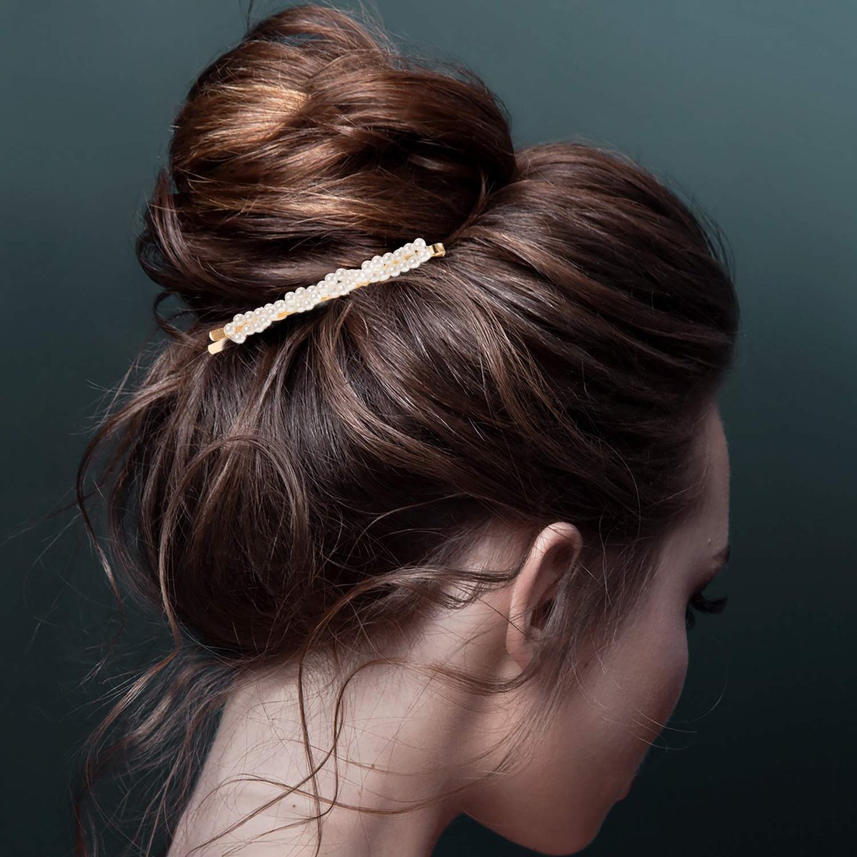 Yaomiao 17 Pieces Gold Hair Pins Set - Geometric Bobby Pins & Barrettes, Metal Decorative Hair Clips for Women, Wedding & Party Styling - görsel 9