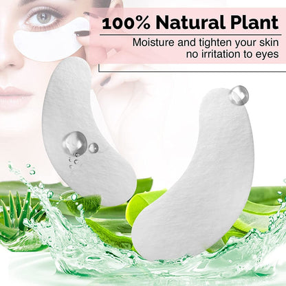 GreenLife Natural Hydrogel Eye Gel Pads - 100 Pairs Collagen & Aloe Vera Under Eye Patches for Eyelash Extensions