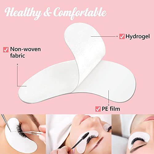 GreenLife Natural Hydrogel Eye Gel Pads - 100 Pairs Collagen & Aloe Vera Under Eye Patches for Eyelash Extensions - görsel 10