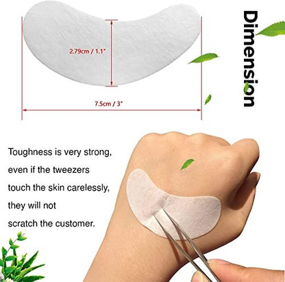 GreenLife Natural Hydrogel Eye Gel Pads - 100 Pairs Collagen & Aloe Vera Under Eye Patches for Eyelash Extensions