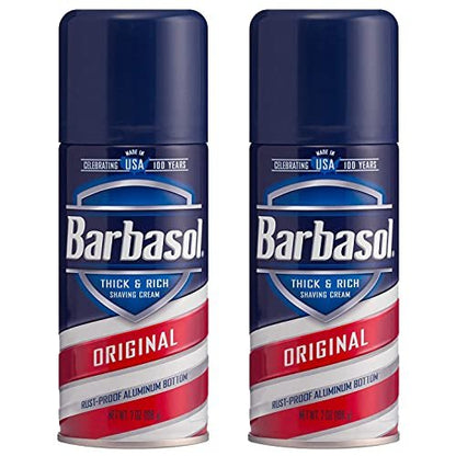 Barbasol Original Shave Cream – 7 Ounce Cans (Pack of 2) Avelisse
