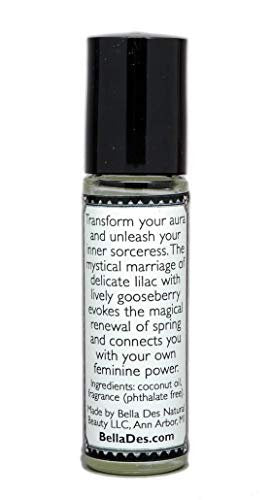 BELLA DES NATURAL BEAUTY Lilac and Gooseberry Perfume Oil - .3 oz Roll On, Phthalate Free - Yennefer Inspired Scent Avelisse