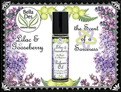 BELLA DES NATURAL BEAUTY Lilac and Gooseberry Perfume Oil - .3 oz Roll On, Phthalate Free - Yennefer Inspired Scent Avelisse