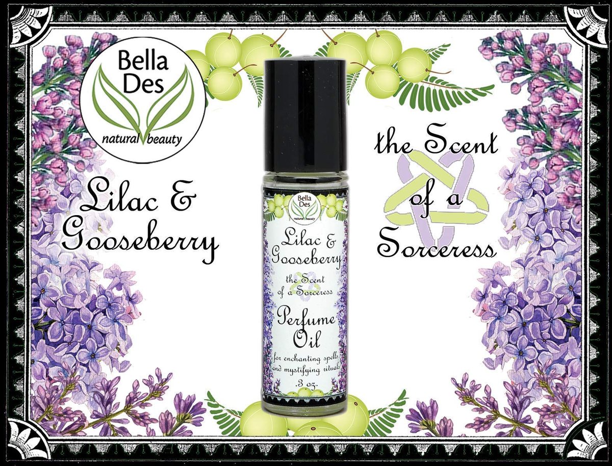 BELLA DES NATURAL BEAUTY Lilac and Gooseberry Perfume Oil - .3 oz Roll On, Phthalate Free - Yennefer Inspired Scent Avelisse