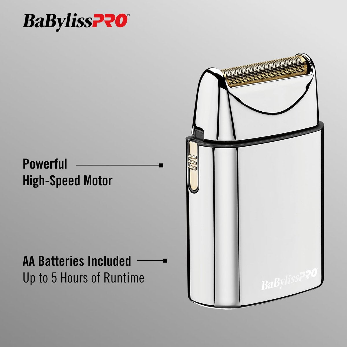 BaBylissPRO Barberology Foil Shaver FXFS1 SILVERFX - Professional High-Torque Electric Shaver Avelisse