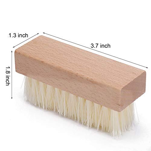4-Pack Wooden Nail Brush - Sturdy Non-Slip Hand Scrub Brush for Fingernails and Toes - görsel 4