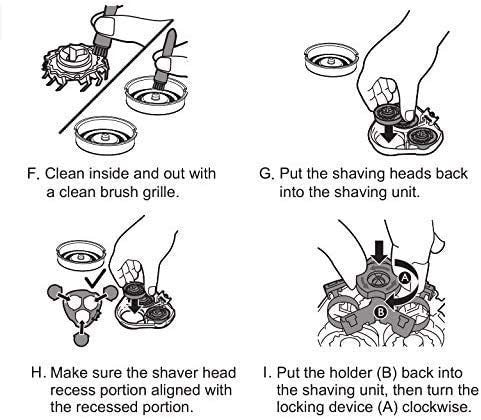 MAX-T Replacement Shaver Head - 100% Original Rotary Shaver Replacement Head (Silver, 1 Count) Avelisse
