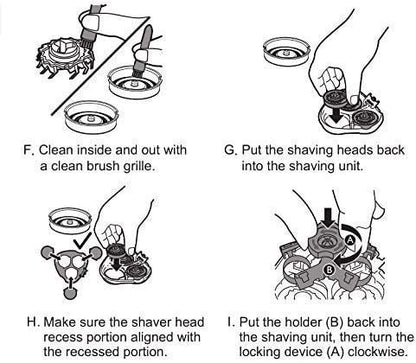MAX-T Replacement Shaver Head - 100% Original Rotary Shaver Replacement Head (Silver, 1 Count) Avelisse
