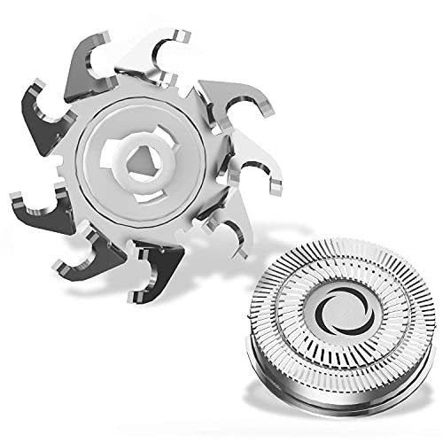 MAX-T Replacement Shaver Head - 100% Original Rotary Shaver Replacement Head (Silver, 1 Count) Avelisse