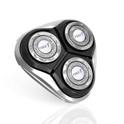 MAX-T Replacement Shaver Head - 100% Original Rotary Shaver Replacement Head (Silver, 1 Count) Avelisse