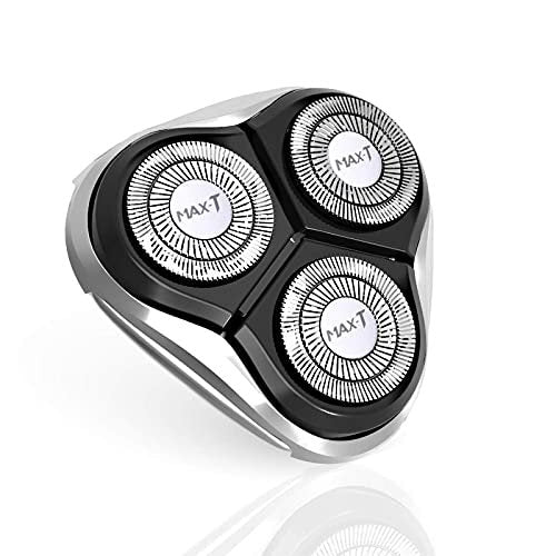 MAX-T Replacement Shaver Head - 100% Original Rotary Shaver Replacement Head (Silver, 1 Count) Avelisse