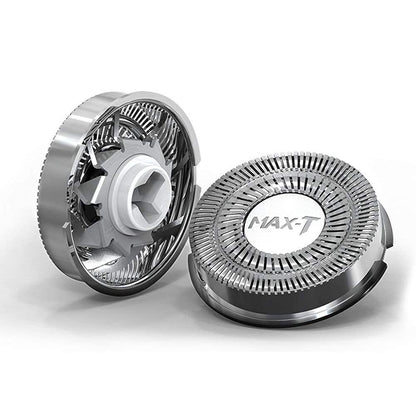 MAX-T Replacement Shaver Head - 100% Original Rotary Shaver Replacement Head (Silver, 1 Count) Avelisse