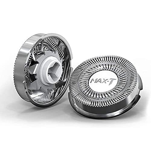 MAX-T Replacement Shaver Head - 100% Original Rotary Shaver Replacement Head (Silver, 1 Count) Avelisse