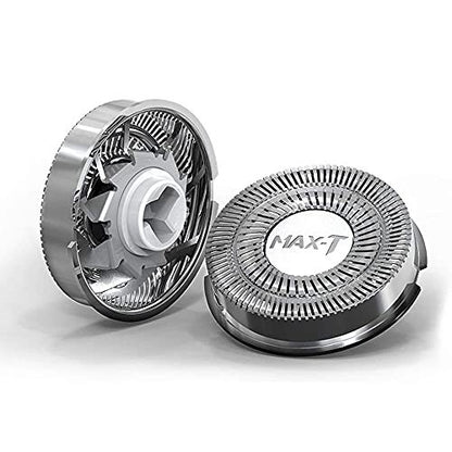 MAX-T Replacement Shaver Head - 100% Original Rotary Shaver Replacement Head (Silver, 1 Count) Avelisse