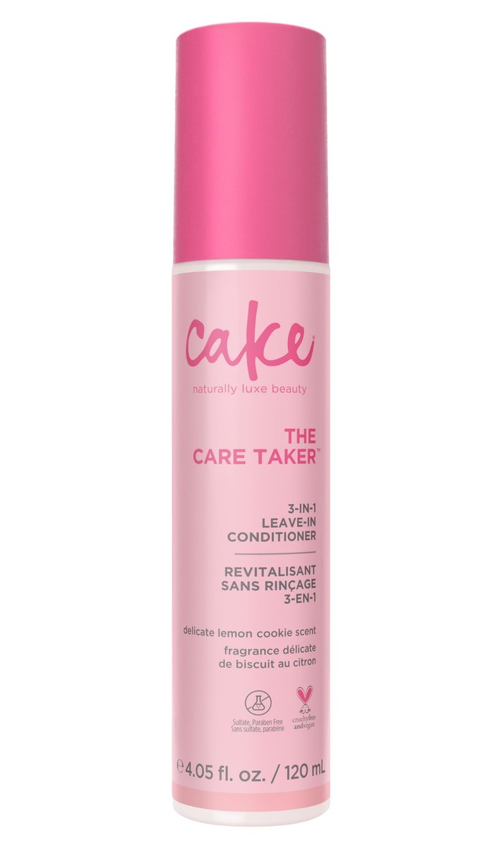 Cake Beauty 3-in-1 Leave in Conditioner, The Care Taker – Moisturizing & Softening – With Coconut Oil, Biotin, Soy & Rice Proteins – For Dry/Normal Hair Types – 4 Fl Oz / 120 mL Avelisse