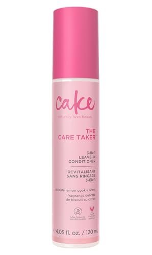 Cake Beauty 3-in-1 Leave in Conditioner, The Care Taker – Moisturizing & Softening – With Coconut Oil, Biotin, Soy & Rice Proteins – For Dry/Normal Hair Types – 4 Fl Oz / 120 mL Avelisse