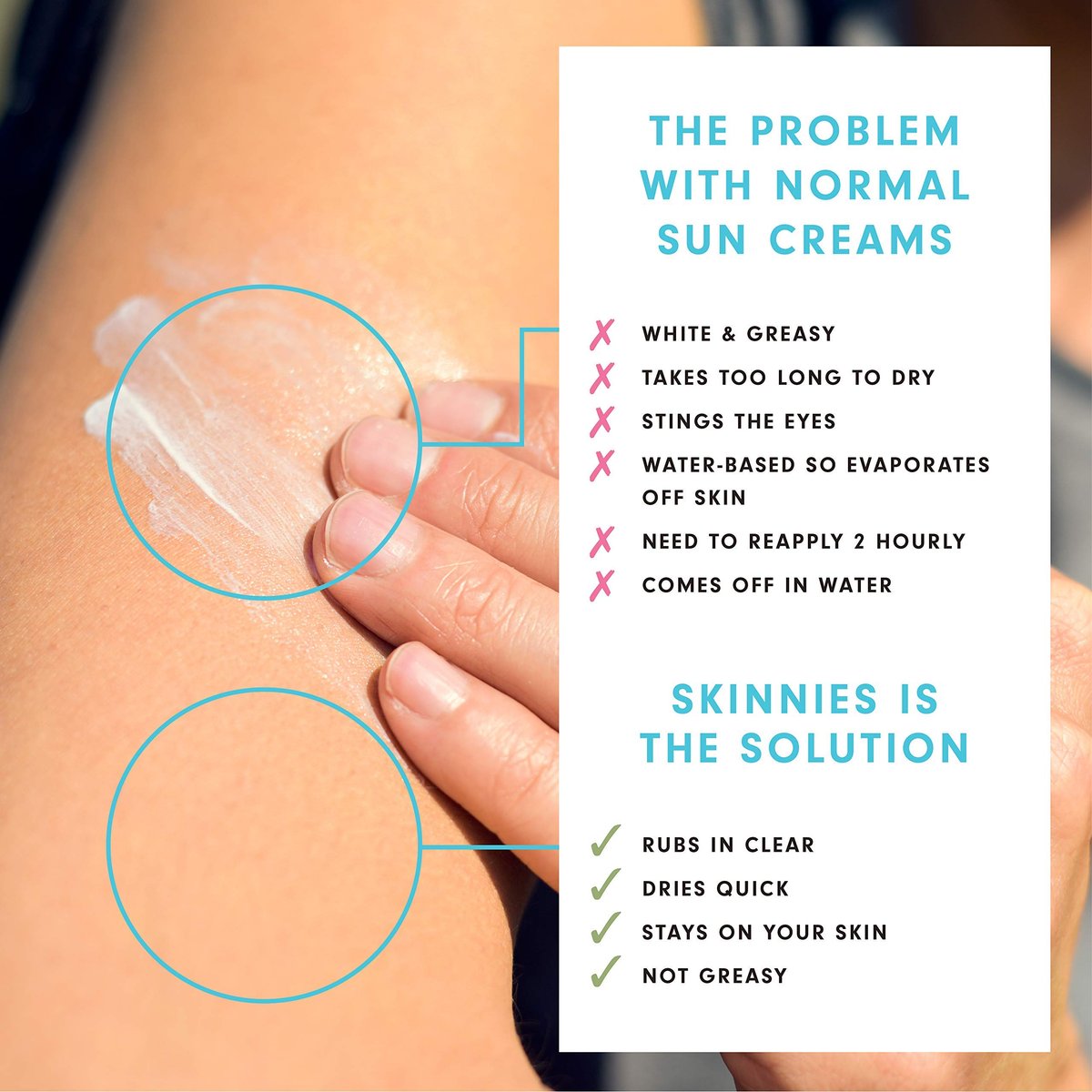 Skinnies CONQUER Sungel Sun Cream SPF50+ - Broad Spectrum, Reef Safe, Water Resistant 4 Hours (100ml) Avelisse