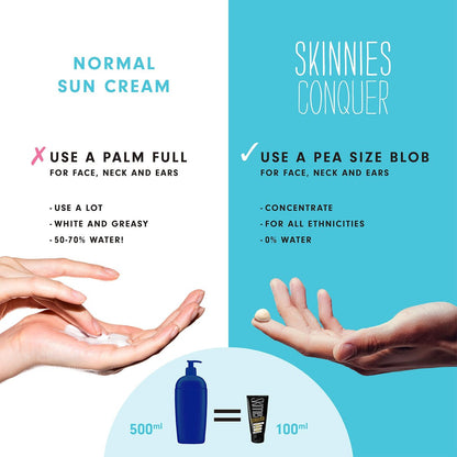 Skinnies CONQUER Sungel Sun Cream SPF50+ - Broad Spectrum, Reef Safe, Water Resistant 4 Hours (100ml) Avelisse