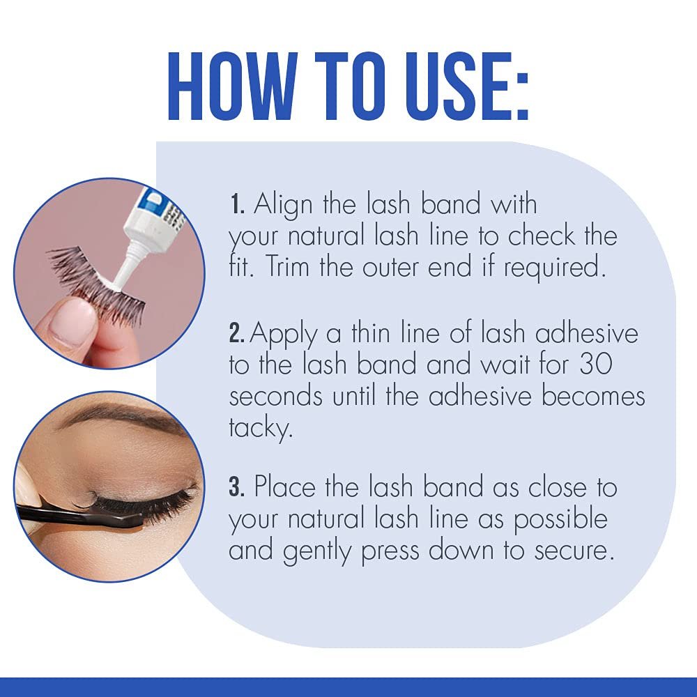 DUO Eyelash Glue – Clear Lash Adhesive for Strip Lashes, Long-Lasting and Waterproof, 0.5 oz, 2 Pack - görsel 9