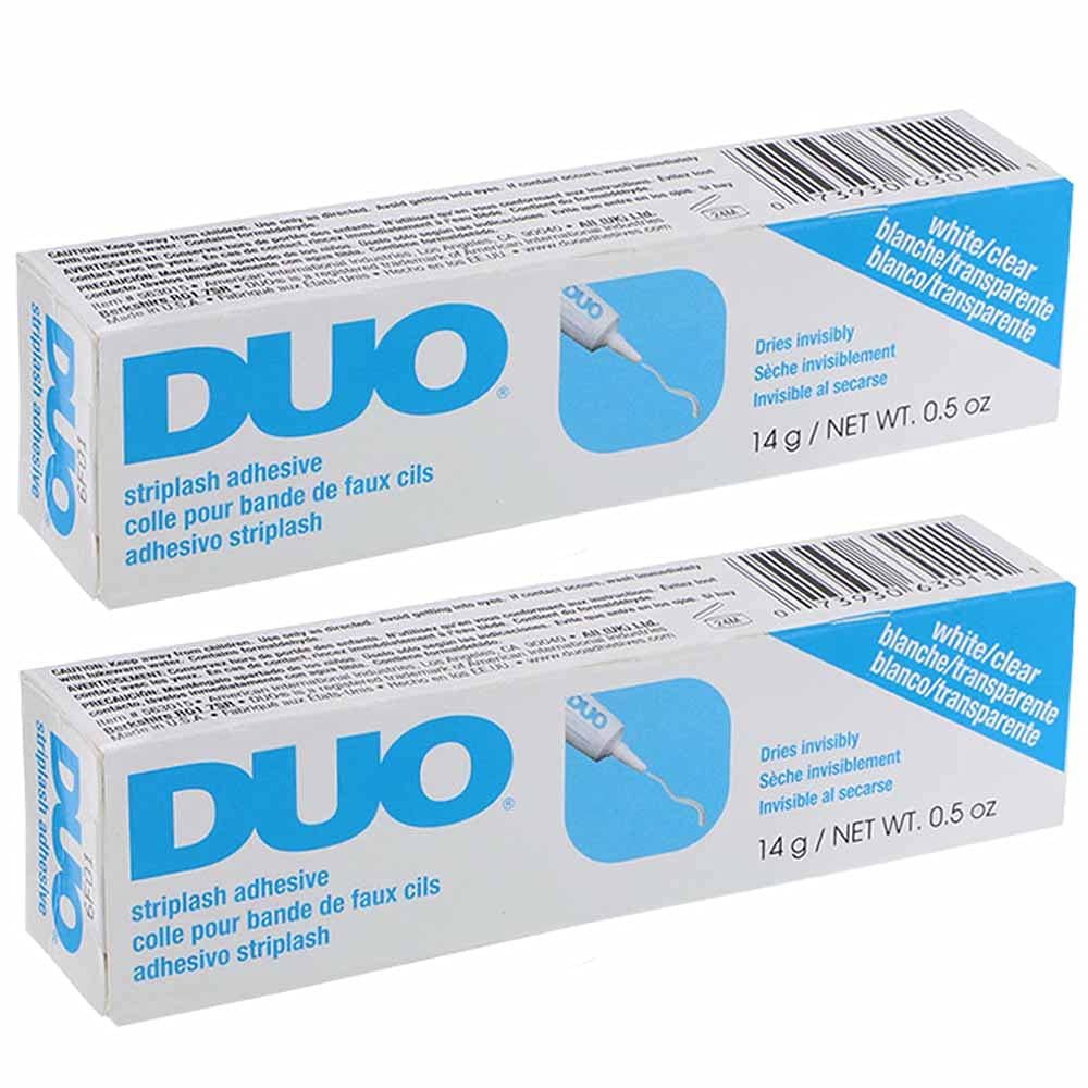DUO Eyelash Glue – Clear Lash Adhesive for Strip Lashes, Long-Lasting and Waterproof, 0.5 oz, 2 Pack - görsel 1