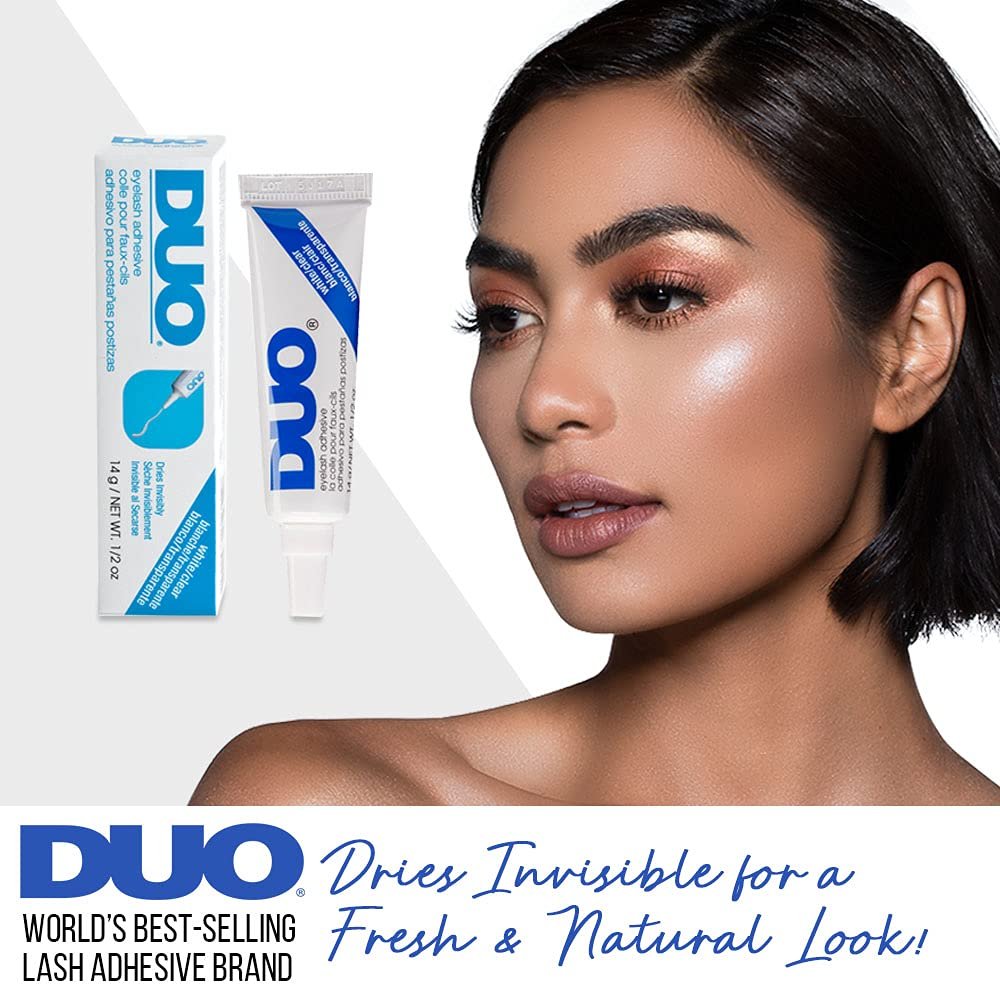 DUO Eyelash Glue – Clear Lash Adhesive for Strip Lashes, Long-Lasting and Waterproof, 0.5 oz, 2 Pack - görsel 5