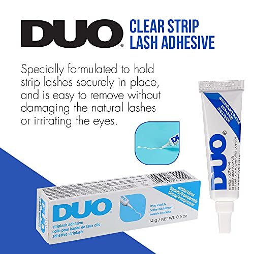 DUO Eyelash Glue – Clear Lash Adhesive for Strip Lashes, Long-Lasting and Waterproof, 0.5 oz, 2 Pack - görsel 4