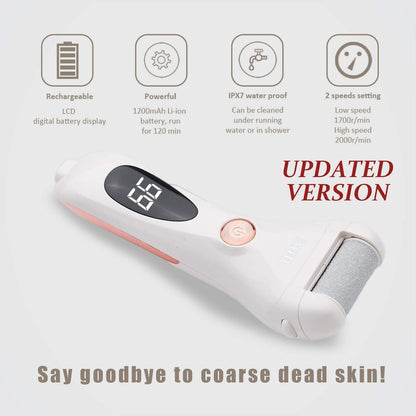 IWEEL Rechargeable Electric Callus Remover for Feet – Waterproof Pedicure File for Cracked Heels & Dead Skin Avelisse