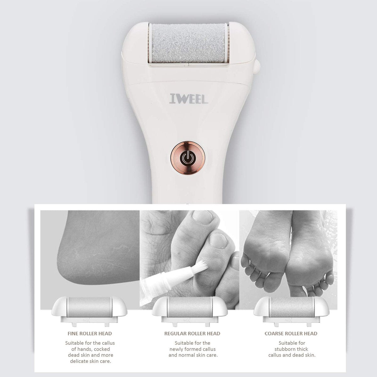 IWEEL Rechargeable Electric Callus Remover for Feet – Waterproof Pedicure File for Cracked Heels & Dead Skin Avelisse