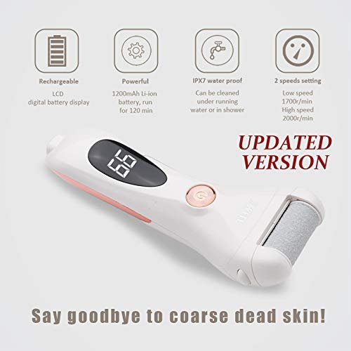 IWEEL Rechargeable Electric Callus Remover for Feet – Waterproof Pedicure File for Cracked Heels & Dead Skin Avelisse
