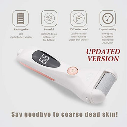 IWEEL Rechargeable Electric Callus Remover for Feet – Waterproof Pedicure File for Cracked Heels & Dead Skin Avelisse
