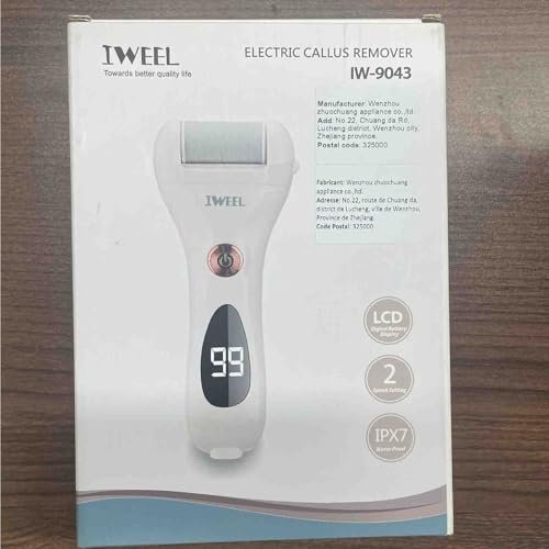 IWEEL Rechargeable Electric Callus Remover for Feet – Waterproof Pedicure File for Cracked Heels & Dead Skin Avelisse