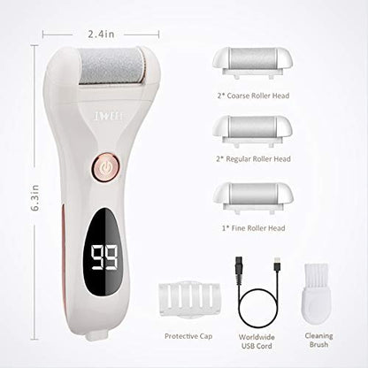 IWEEL Rechargeable Electric Callus Remover for Feet – Waterproof Pedicure File for Cracked Heels & Dead Skin Avelisse