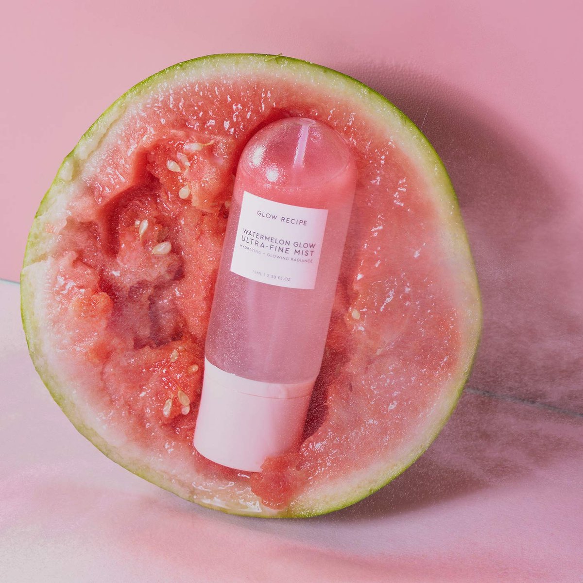 Glow Recipe Watermelon Glow Facial Spray + Hydrating Mist - Ultra-Fine Face Mist with Hyaluronic Acid + Hibiscus AHA for Dewy Skin (75ml) Avelisse