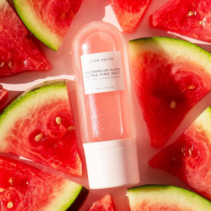 Glow Recipe Watermelon Glow Facial Spray + Hydrating Mist - Ultra-Fine Face Mist with Hyaluronic Acid + Hibiscus AHA for Dewy Skin (75ml) Avelisse