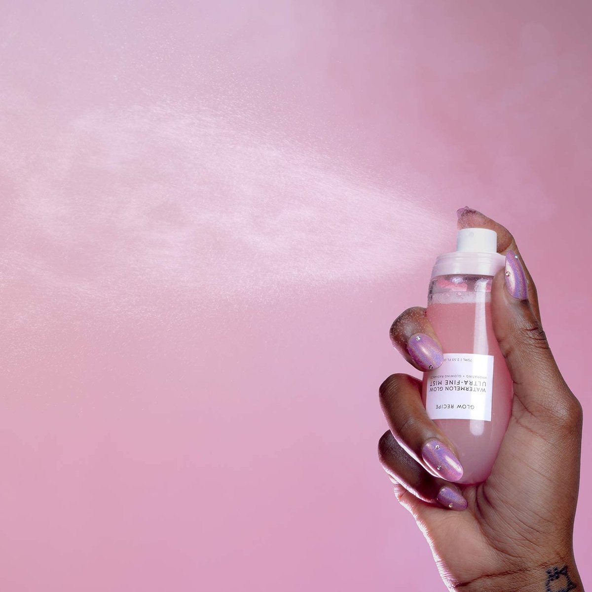 Glow Recipe Watermelon Glow Facial Spray + Hydrating Mist - Ultra-Fine Face Mist with Hyaluronic Acid + Hibiscus AHA for Dewy Skin (75ml) Avelisse