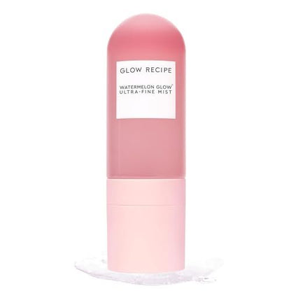 Glow Recipe Watermelon Glow Facial Spray + Hydrating Mist - Ultra-Fine Face Mist with Hyaluronic Acid + Hibiscus AHA for Dewy Skin (75ml) Avelisse