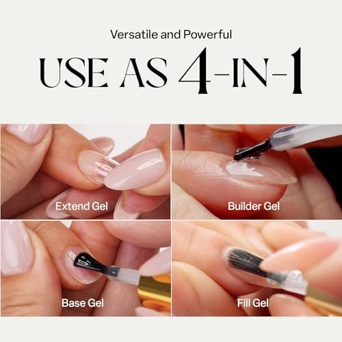 APRÉS Nail Extend Gel Gold Bottle - 15mL Premium Soft Gel Adhesive for Gel-X Tips, Easy Soak Off, Applicator Included Avelisse