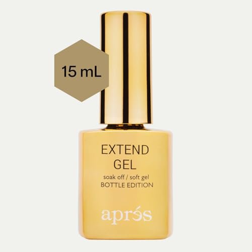 APRÉS Nail Extend Gel Gold Bottle - 15mL Premium Soft Gel Adhesive for Gel-X Tips, Easy Soak Off, Applicator Included Avelisse