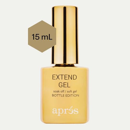 APRÉS Nail Extend Gel Gold Bottle - 15mL Premium Soft Gel Adhesive for Gel-X Tips, Easy Soak Off, Applicator Included Avelisse