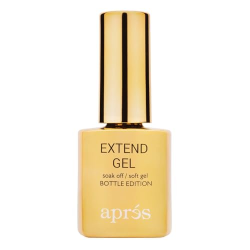 APRÉS Nail Extend Gel Gold Bottle - 15mL Premium Soft Gel Adhesive for Gel-X Tips, Easy Soak Off, Applicator Included Avelisse