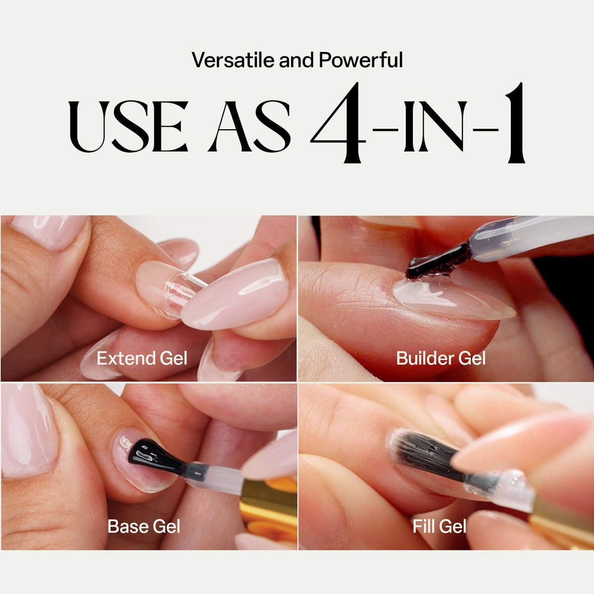 APRÉS Nail Extend Gel Gold Bottle - 15mL Premium Soft Gel Adhesive for Gel-X Tips, Easy Soak Off, Applicator Included Avelisse