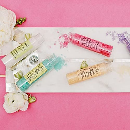 Bella & Bear Paradise Fruits Bath Salts – 6 Pack Relaxing Spa & Foot Soak – Vegan & Cruelty-Free Fruity Scented Bath Soak Gift Set Avelisse