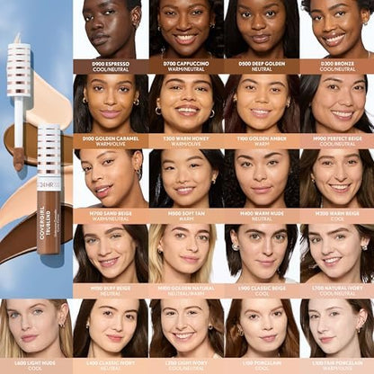 COVERGIRL TruBlend Undercover Concealer - T100 Golden Amber - Full Coverage, 24-Hour Wear, Matte Finish